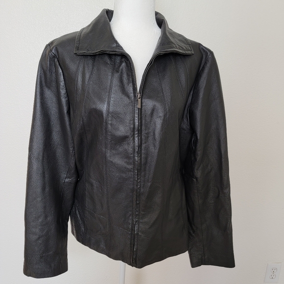 East 5th Jackets & Blazers - East 5th Black Leather Jacket SZ L